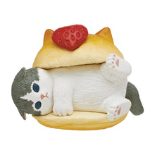 Load image into Gallery viewer, New box information 🌟 New arrivals in August 🌟 Ready-made Japanese version of gashapon mofusand cat sandwich bread gashapon shark cat bread cat puff cat gray 
