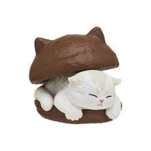 Load image into Gallery viewer, New box information 🌟 New arrivals in August 🌟 Ready-made Japanese version of gashapon mofusand cat sandwich bread gashapon shark cat bread cat puff cat brown bag 
