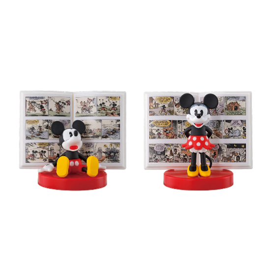 New box knowledge 🌟New arrivals in September🌟 BANDAI Capsule Story Figure Disney character capsule story display Mickey Minnie Disney Mickey Minnie Mouse 100 books