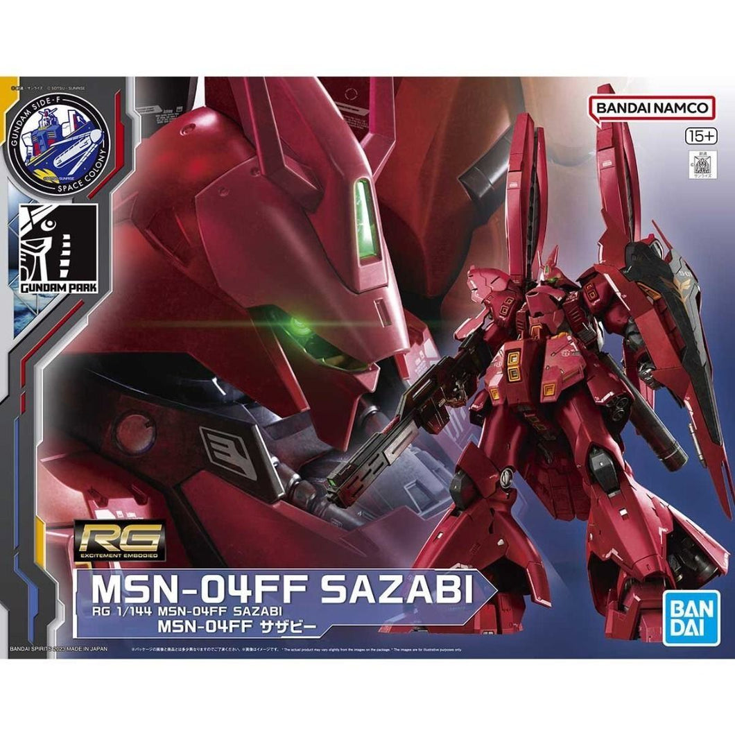 New box information🌟 New arrivals in November🌟 Brand new version of Bandai model Fukuoka RG 1/144 MSN-04FF SAZABI