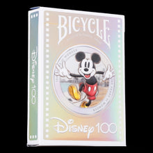 Load image into Gallery viewer, New box identification 🌟New arrivals in December🌟 Original genuine Bicycle BIcycle Disney Limited Edition 100 Year Anniversary Playing Cards - Holographic Foil 2023 Disney Mickey Mickey playing Card poker deck USPCC 
