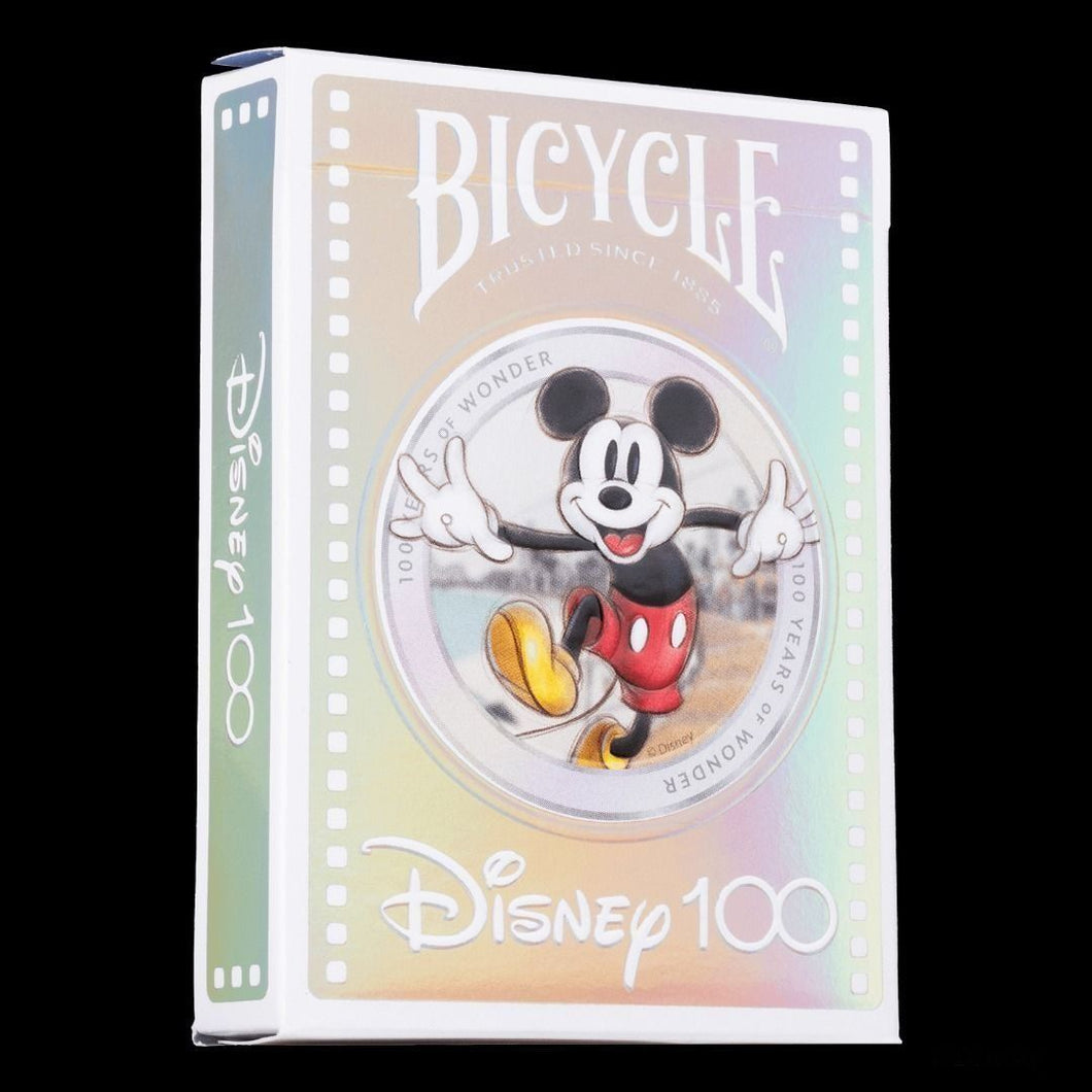 新箱識 🌟12月新貨🌟 現貨 原裝正版 Bicycle BIcycle Disney Limited Edition 100 Year Anniversary Playing Cards - Holographic Foil 2023 迪士尼 Mickey 米奇 playing Card poker deck 啤牌 USPCC