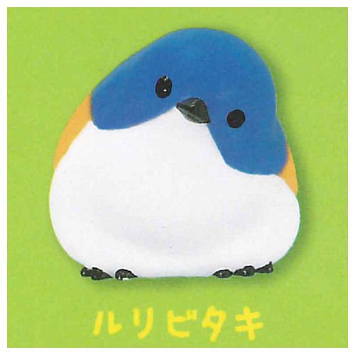 New box with Japanese version of YELL Gacha Squishy Sofubi bird soft rubber bluetail