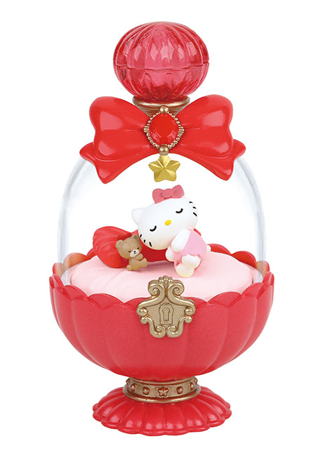 New box information 🌟 New arrivals in June 🌟 Ready-made version of Re-ment Sanrio Characters Sleeping series bow-shaped glass bottle Sanrio Rement Hello Kitty 