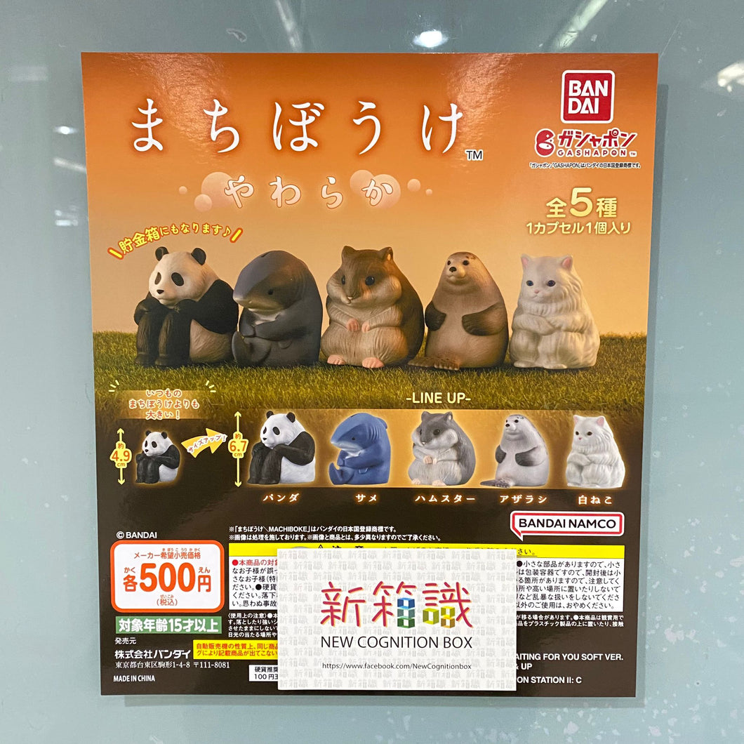 新箱識 🌟 2月新貨🌟  現貨 行版 扭蛋 BANDAI 軟綿綿動物等待系列 一套5款 白貓 海豹 倉鼠 鯊魚 熊貓