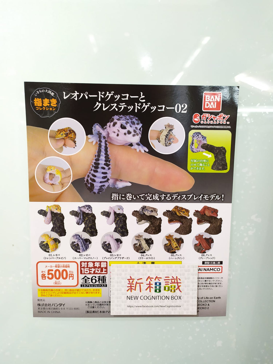 New box information 🌟 New arrivals in November 🌟 Ready-made version of Bandai Large Picture Book Series Fingerprint Leopard Gecko & Eyelash Gecko 2nd Edition Set of 6 Styles