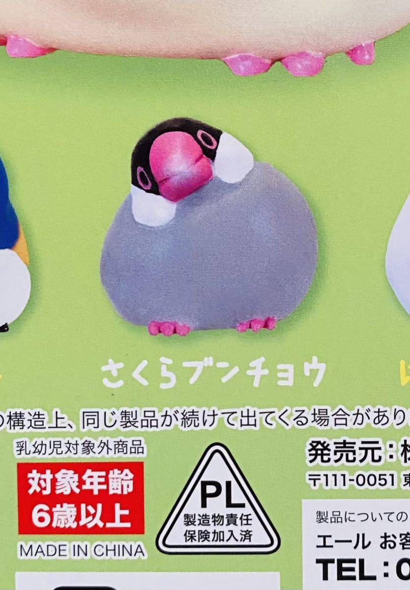 New box to see the Japanese version of YELL Gacha Squishy Sofubi bird soft rubber cherry blossom bird