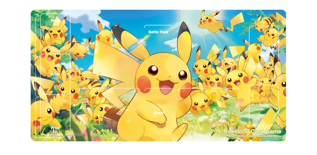 New box knowledge 🌟New goods in July🌟 Ready-made game cards Pokemon TCG Pikachu Extra Large Collection Pokemon Rubber Battle Table Mat