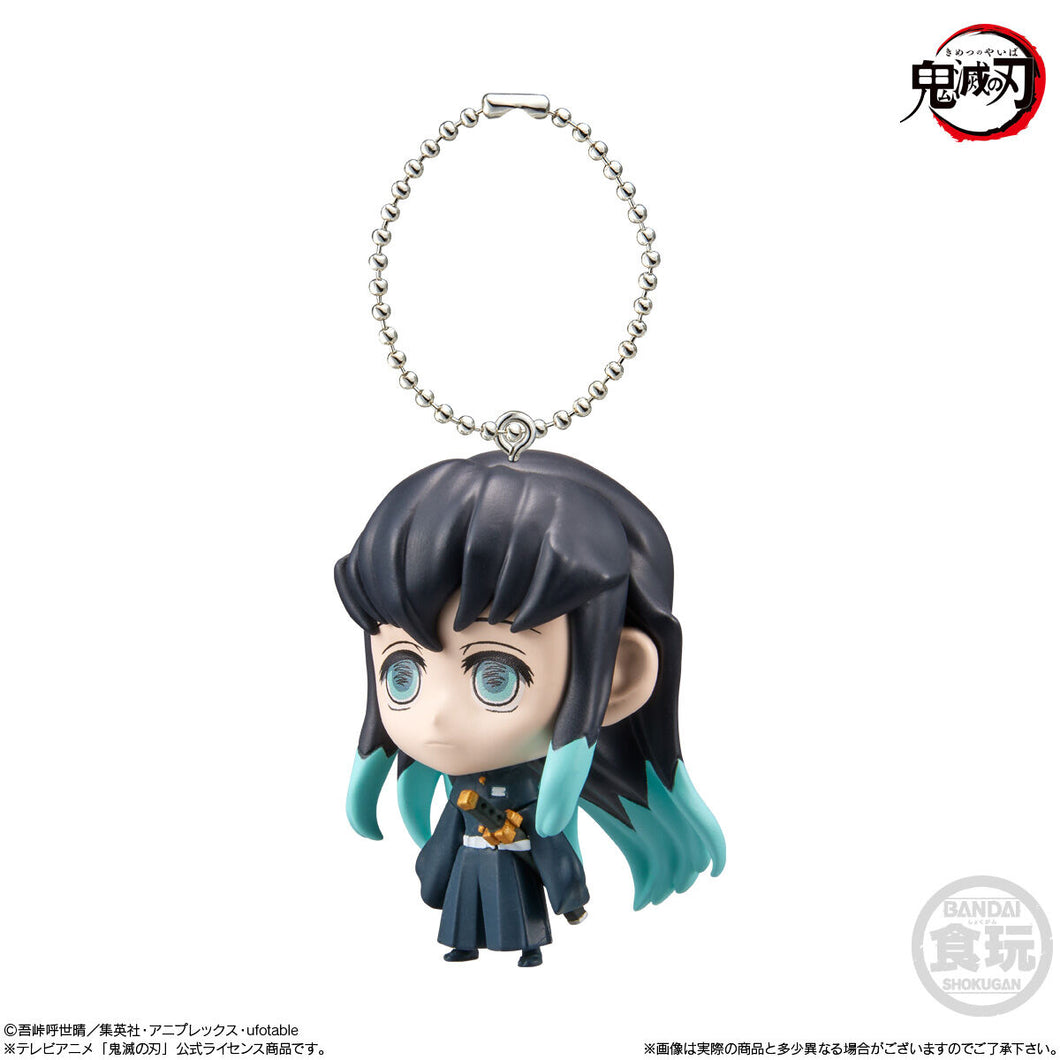 New box version of the box egg Demon Slayer: Kimetsu no Yaiba three-dimensional keychain, the third pendant, Muichiro Tokiro